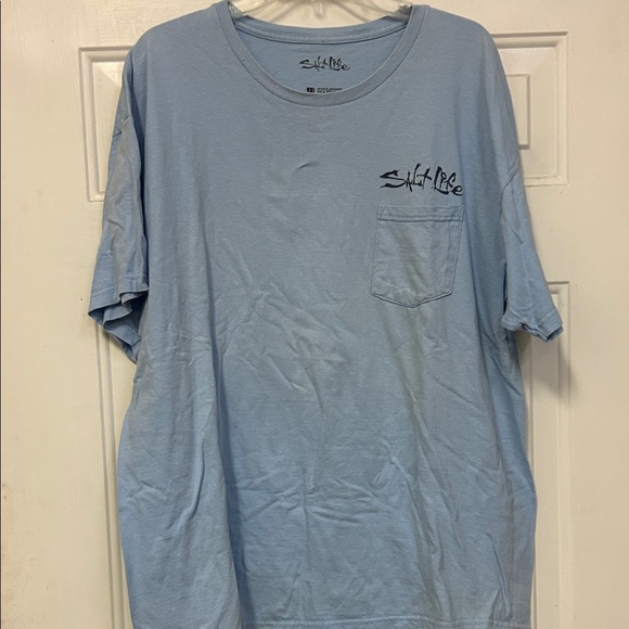 (👀3 For $20) Salt Life Men’s 2XL Light Blue Fishing Graphic Tee - Picture 3 of 3